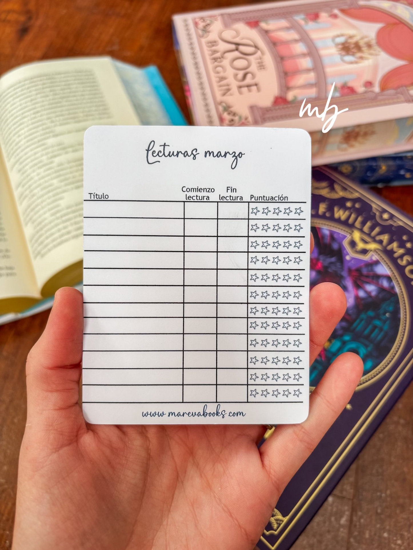 Tarjetas seguimiento lecturas