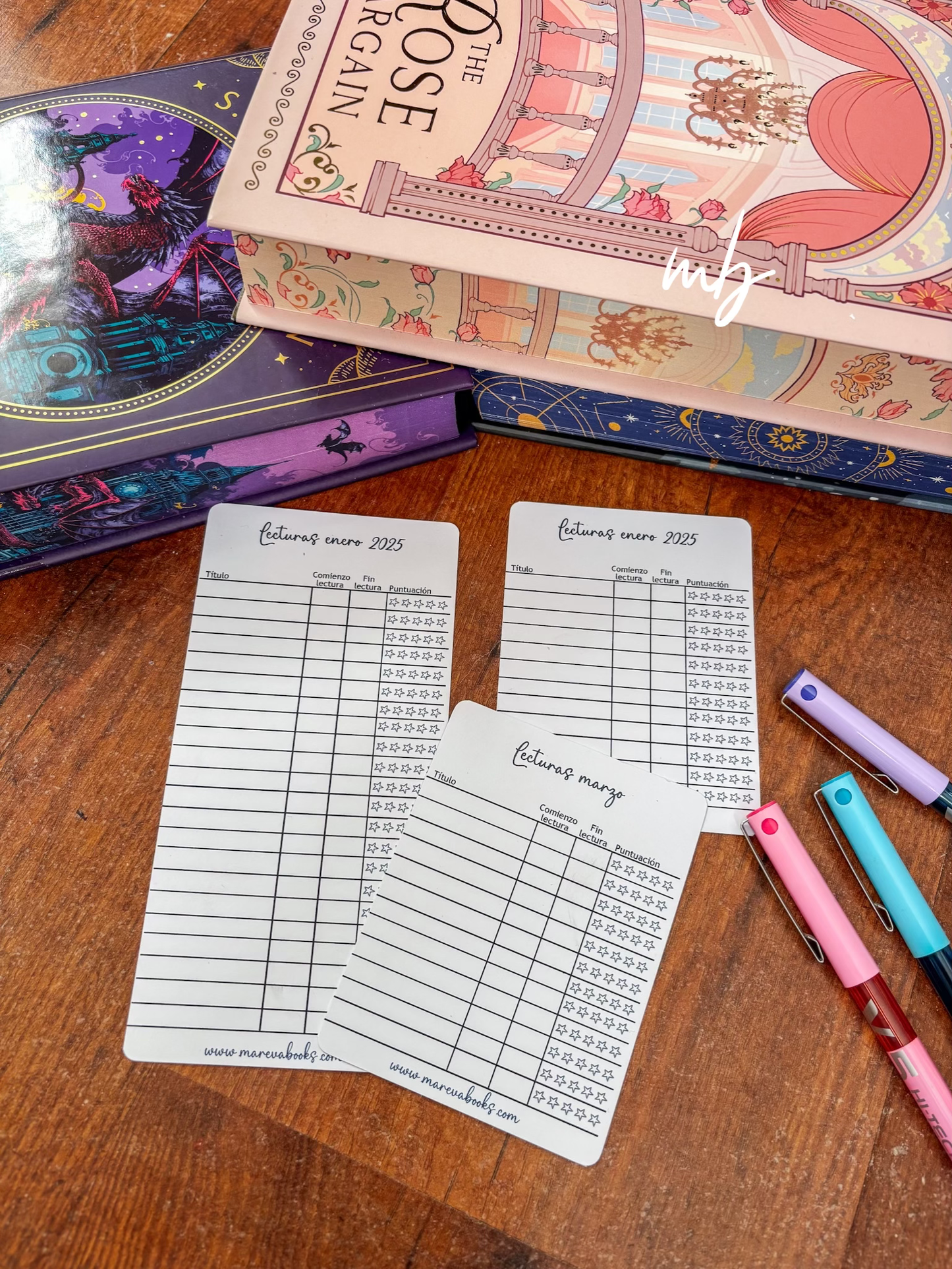 Tarjetas seguimiento lecturas