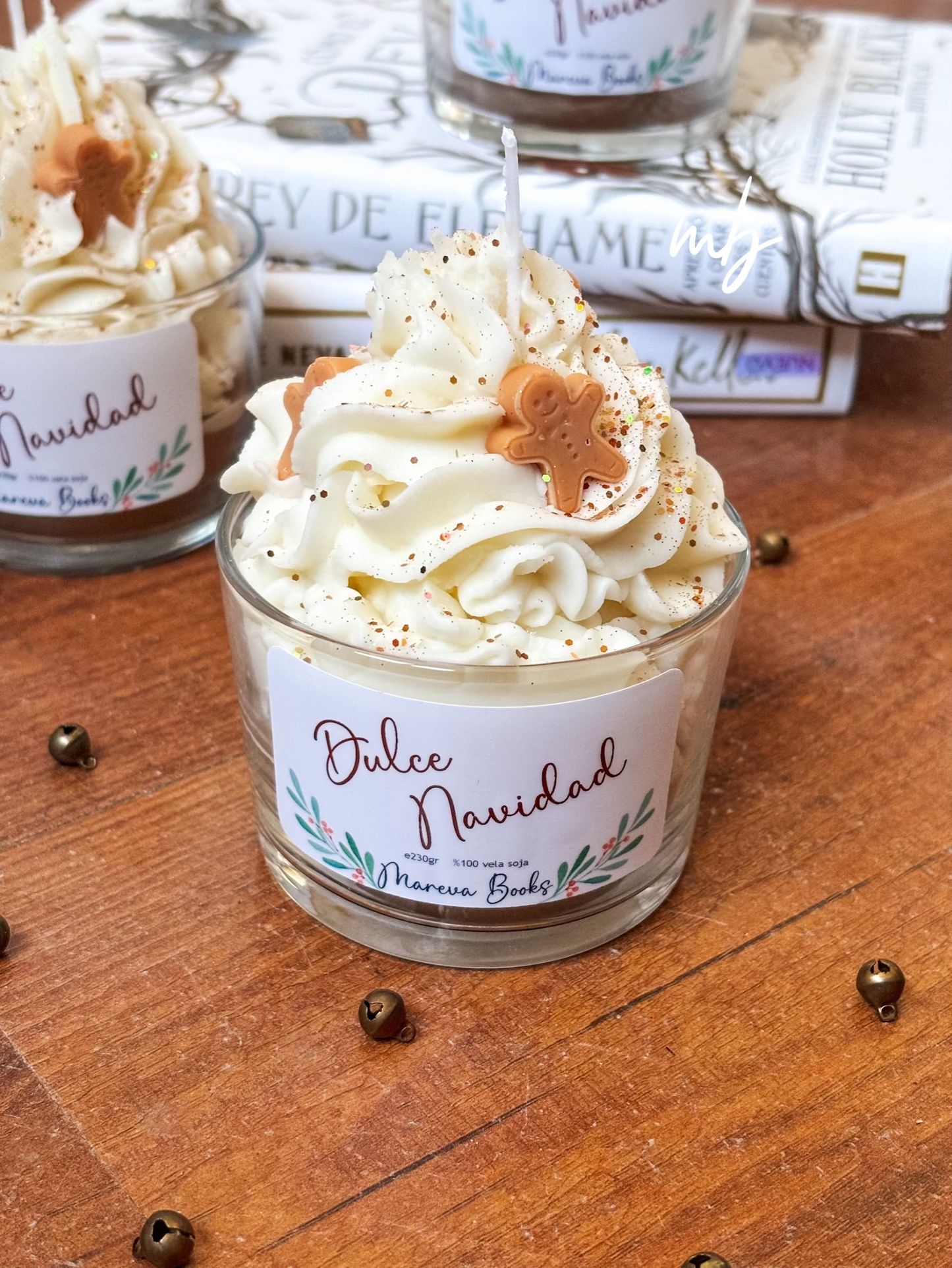 Dulce Navidad, vela gourmet con muñecos de jengibre, UNIDADES LIMITADAS
