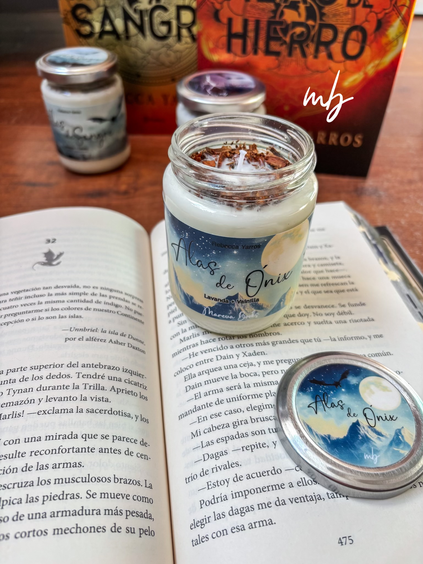 Iron Flame, Handmade natural soy candle, Rebecca Yarros