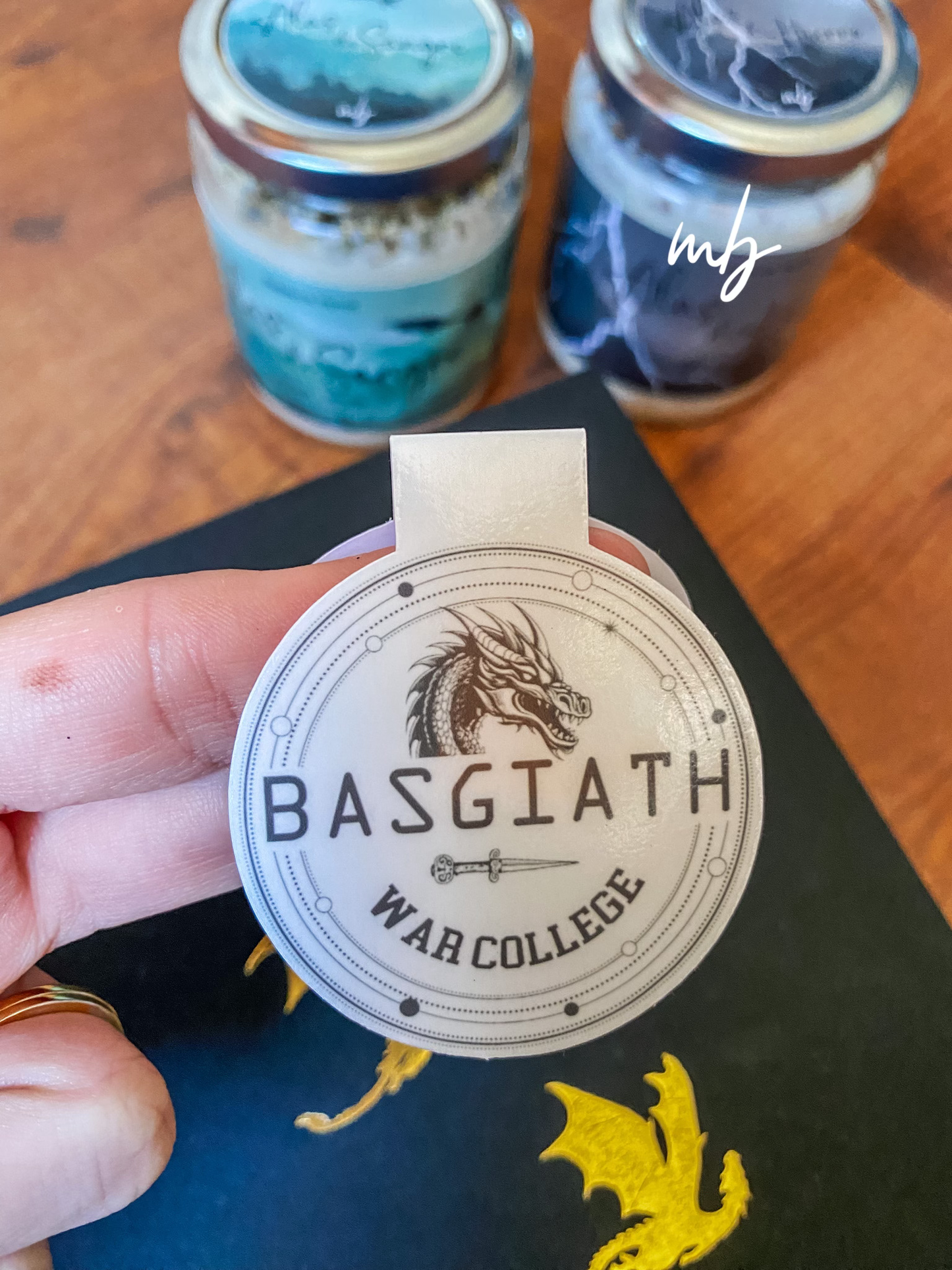 BASGIATH WAR COLLEGE MAGNETIC BOOKMARK, FROM FOURTH WINGS AND IRON FLAME , REBECCA TARROS