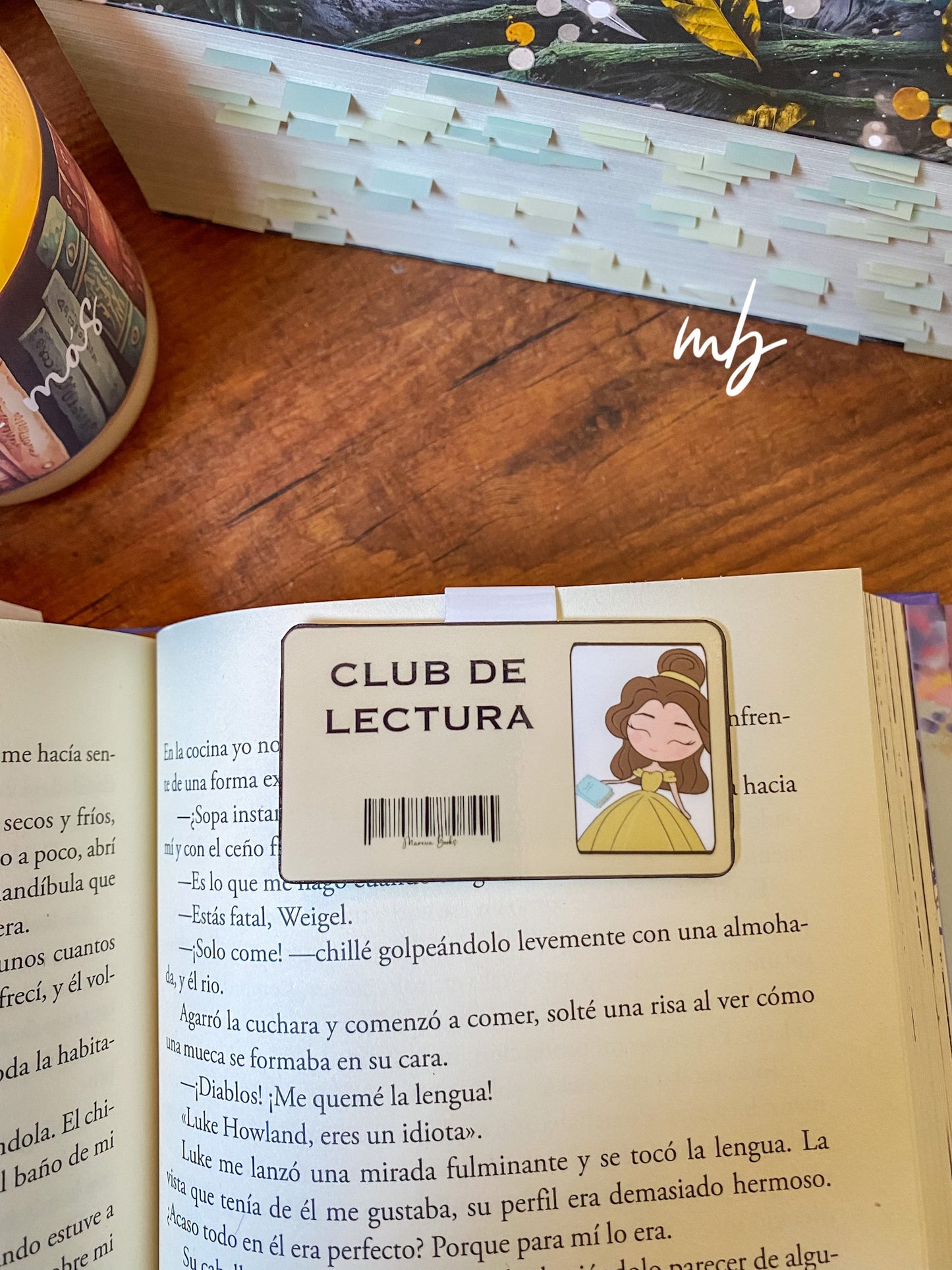 Carnet Princesa Bella Club de lectura marcapáginas