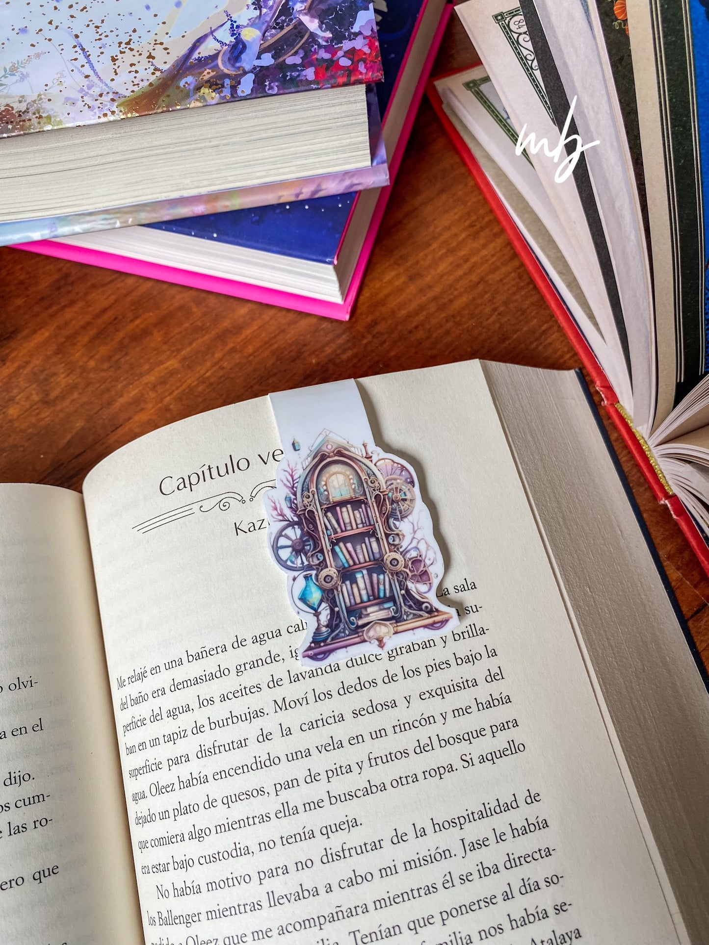 LIGHT STEAMPUNK BOOKCASE  BOOKMARK