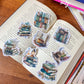 7 libros pegatina, Vintage
