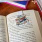 BOOKS AND GLASSES BOOKMARK, VINTAGE