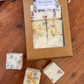 Botanical Melts, 6 Botanical Style Squares with Petals, Scented Soy Wax Melts