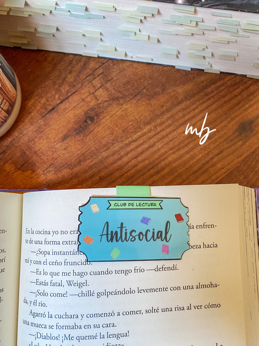 Antisocial Club de lectura BOOKMARK