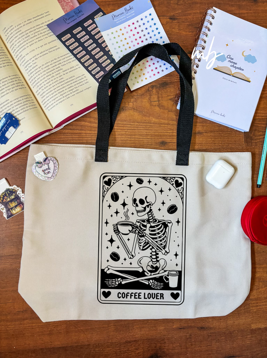 NUEVA Coffee Lover Tarot Tote bag grande, personalizable