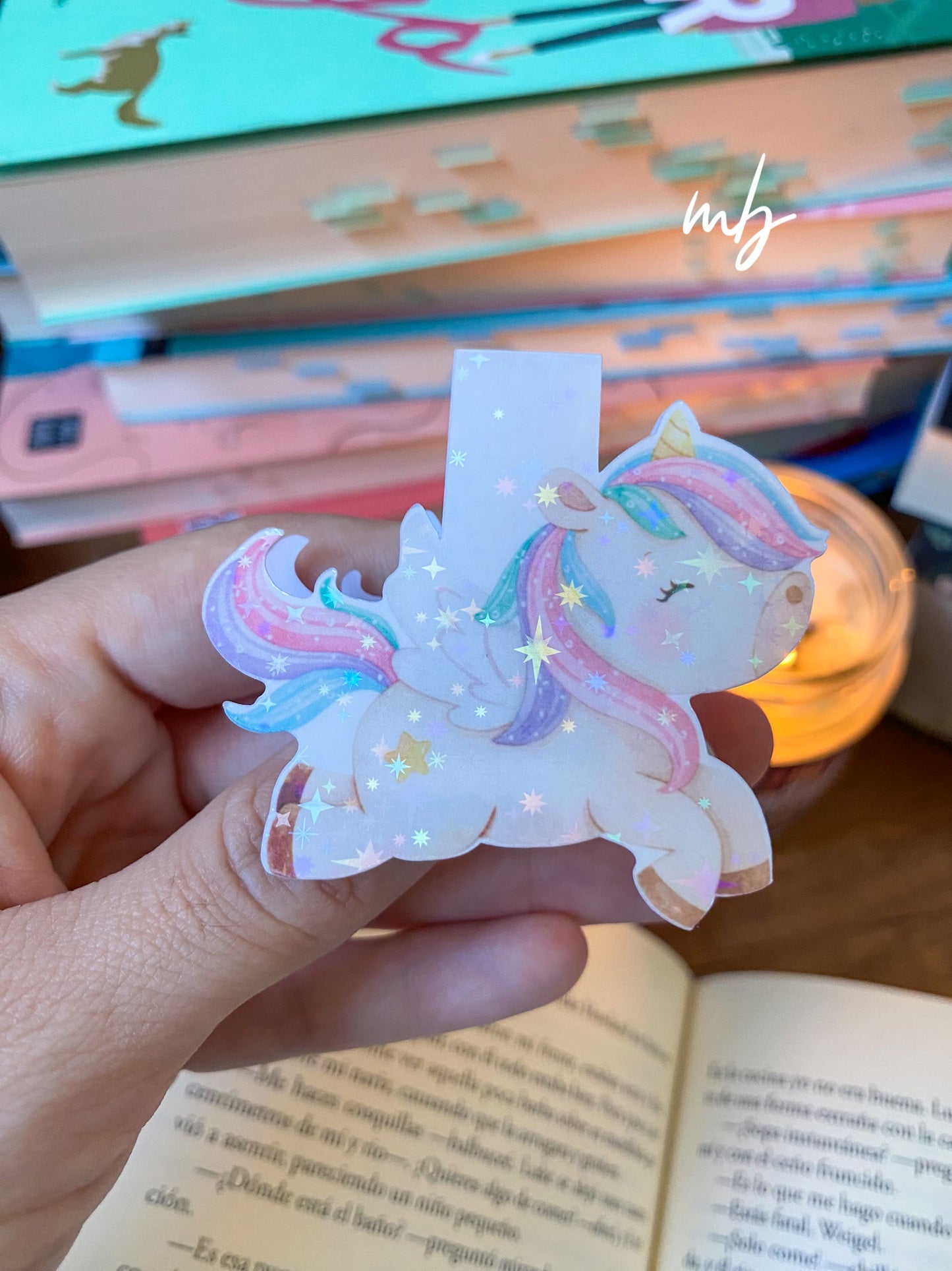 UNICORN BOOKMARK WITH STAR SHINE