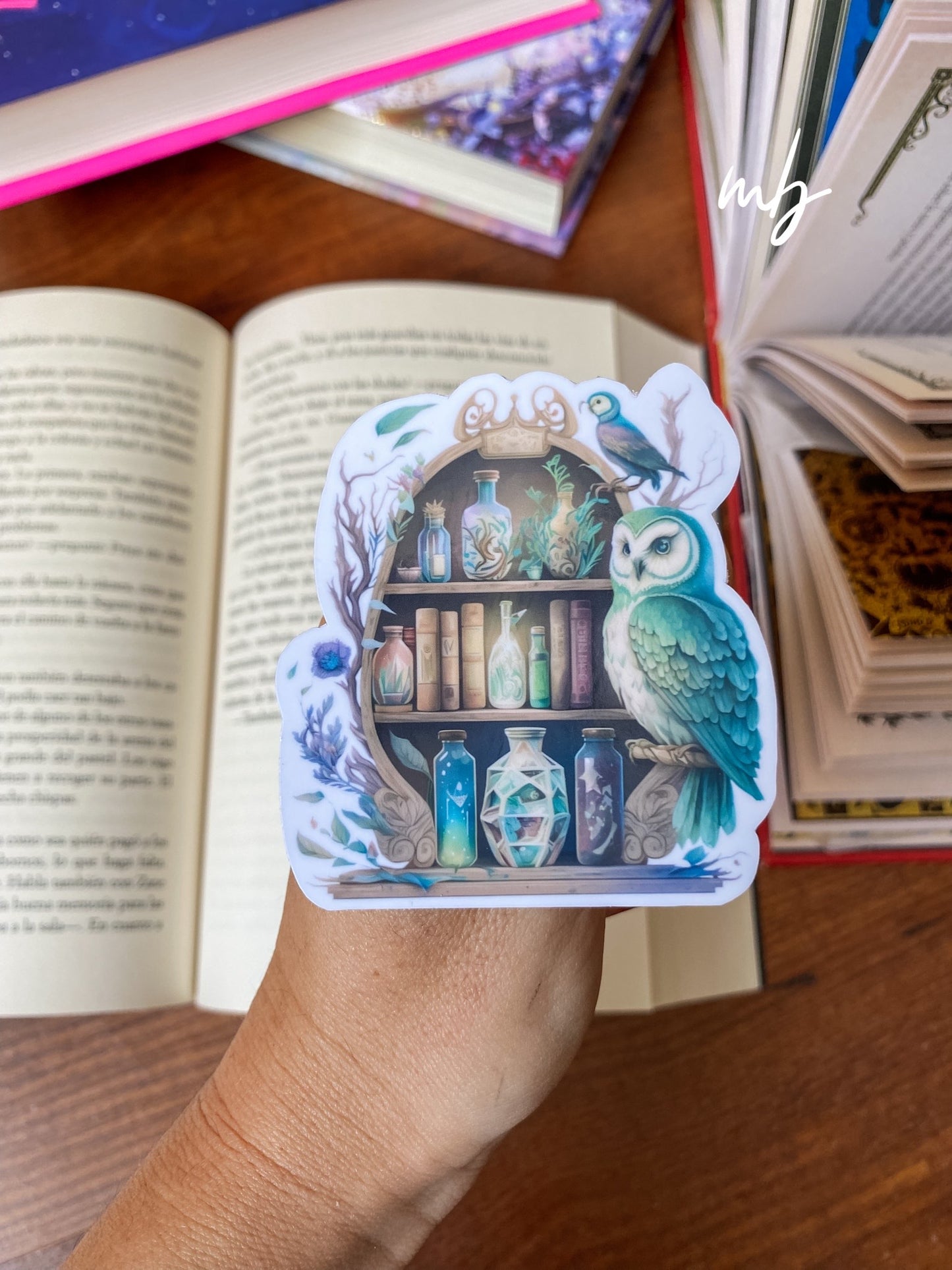 MAGICAL OWL BOOKCASE STICKER WATERPROOF