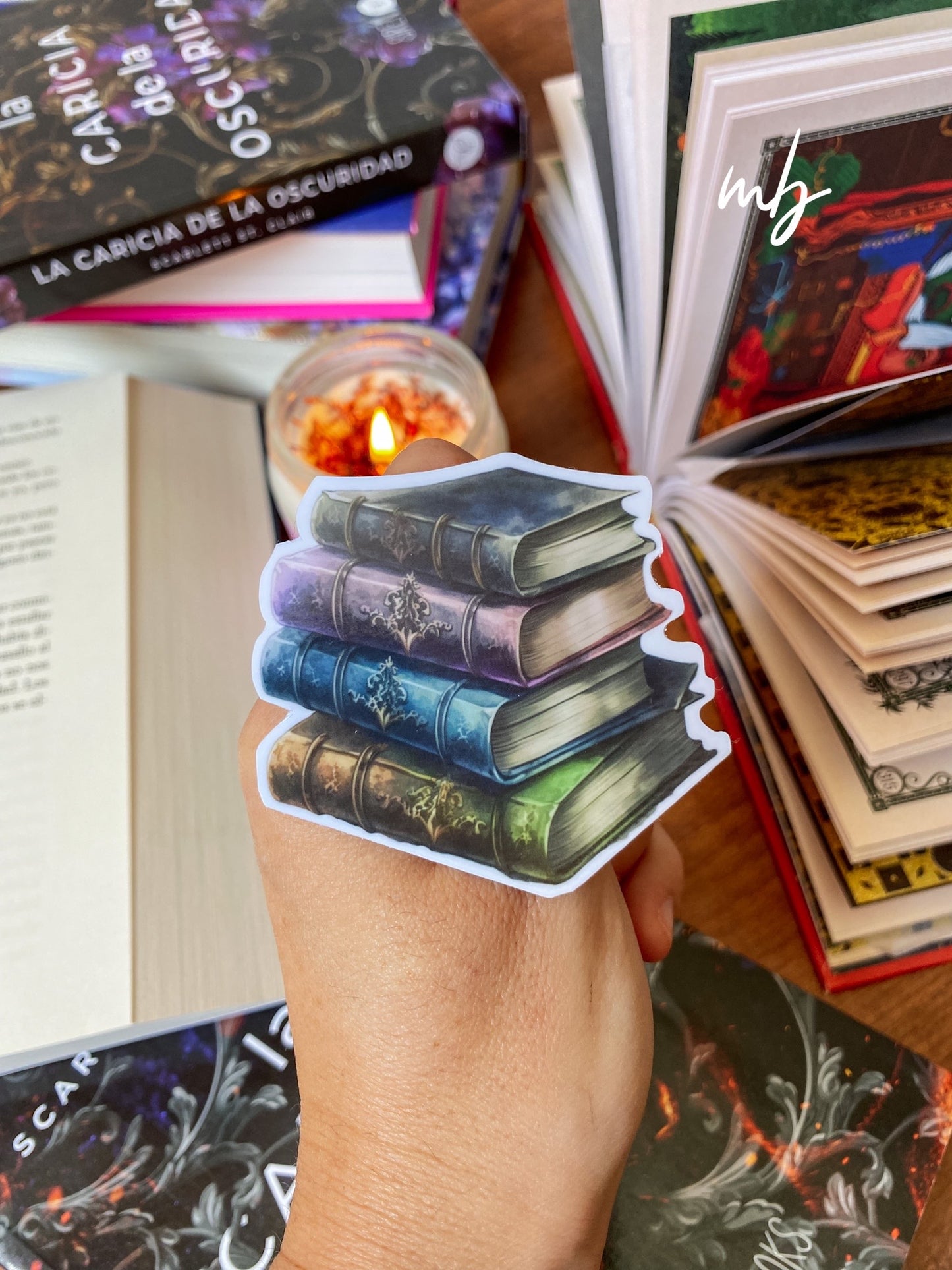 6 BOOKS STICKER , DARK ACADEMIA