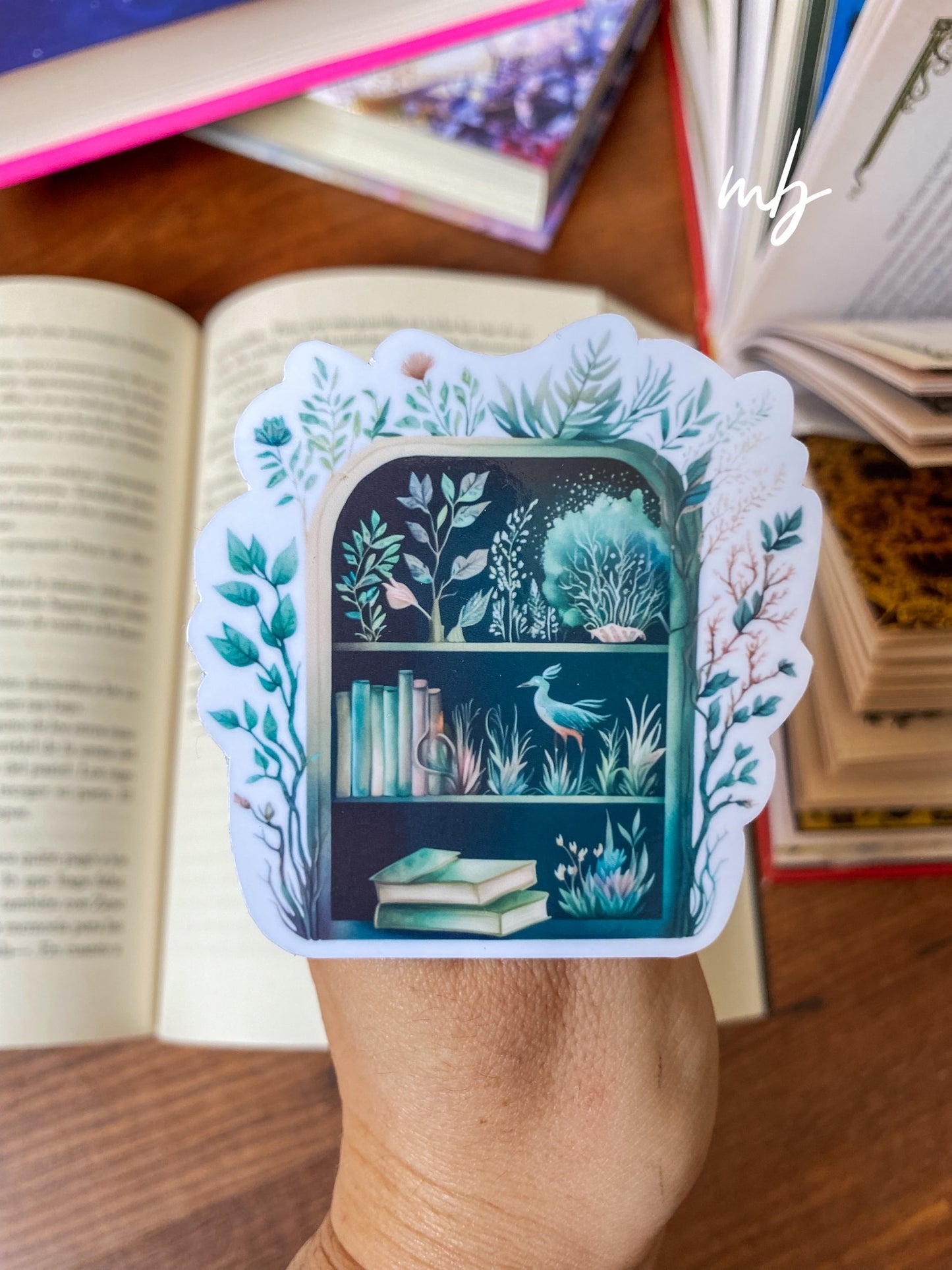 NATURE BOOKCASE STICKER WATERPROOF