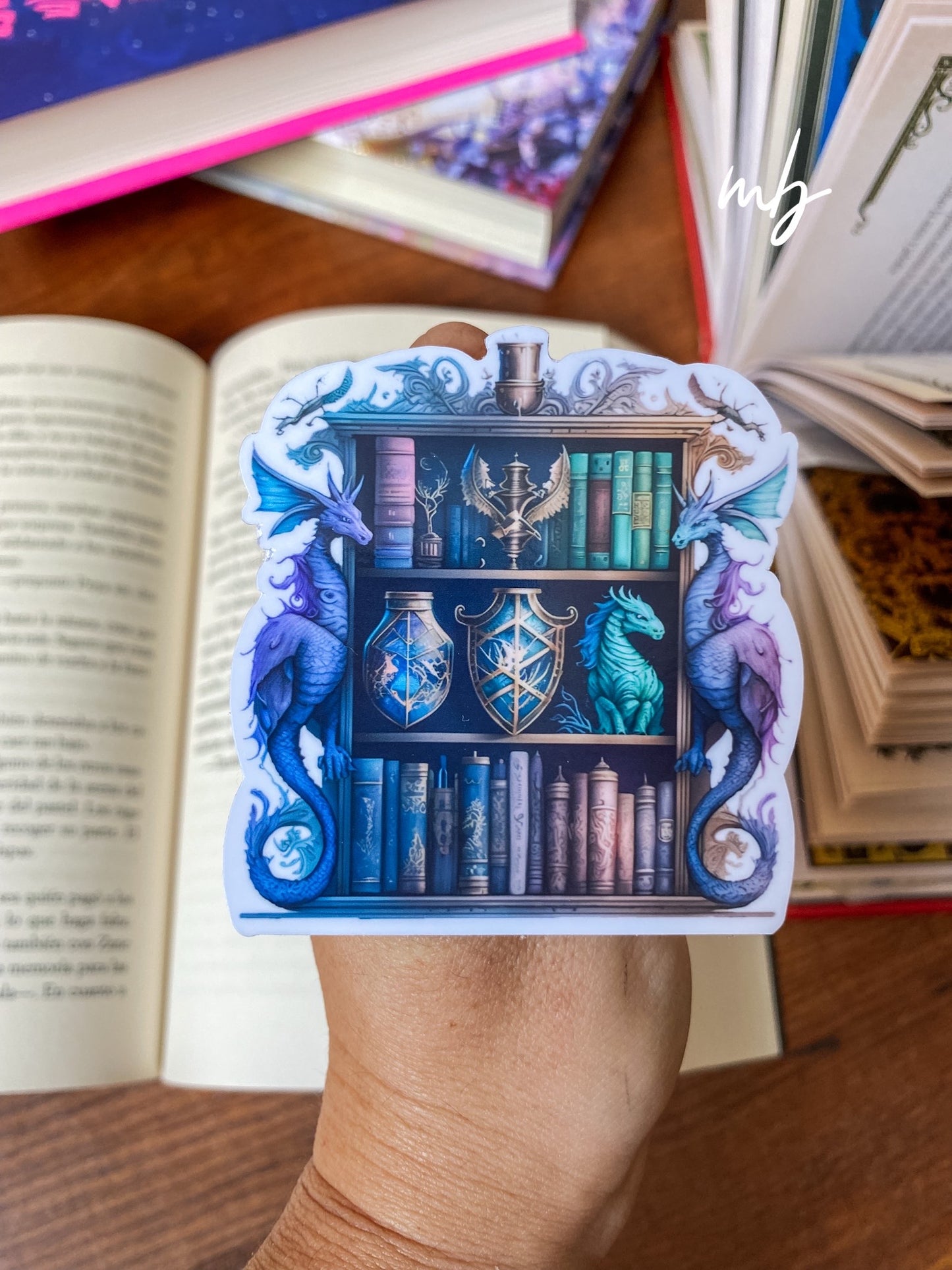 DRAGONS BOOKCASE STICKER WATERPROOF