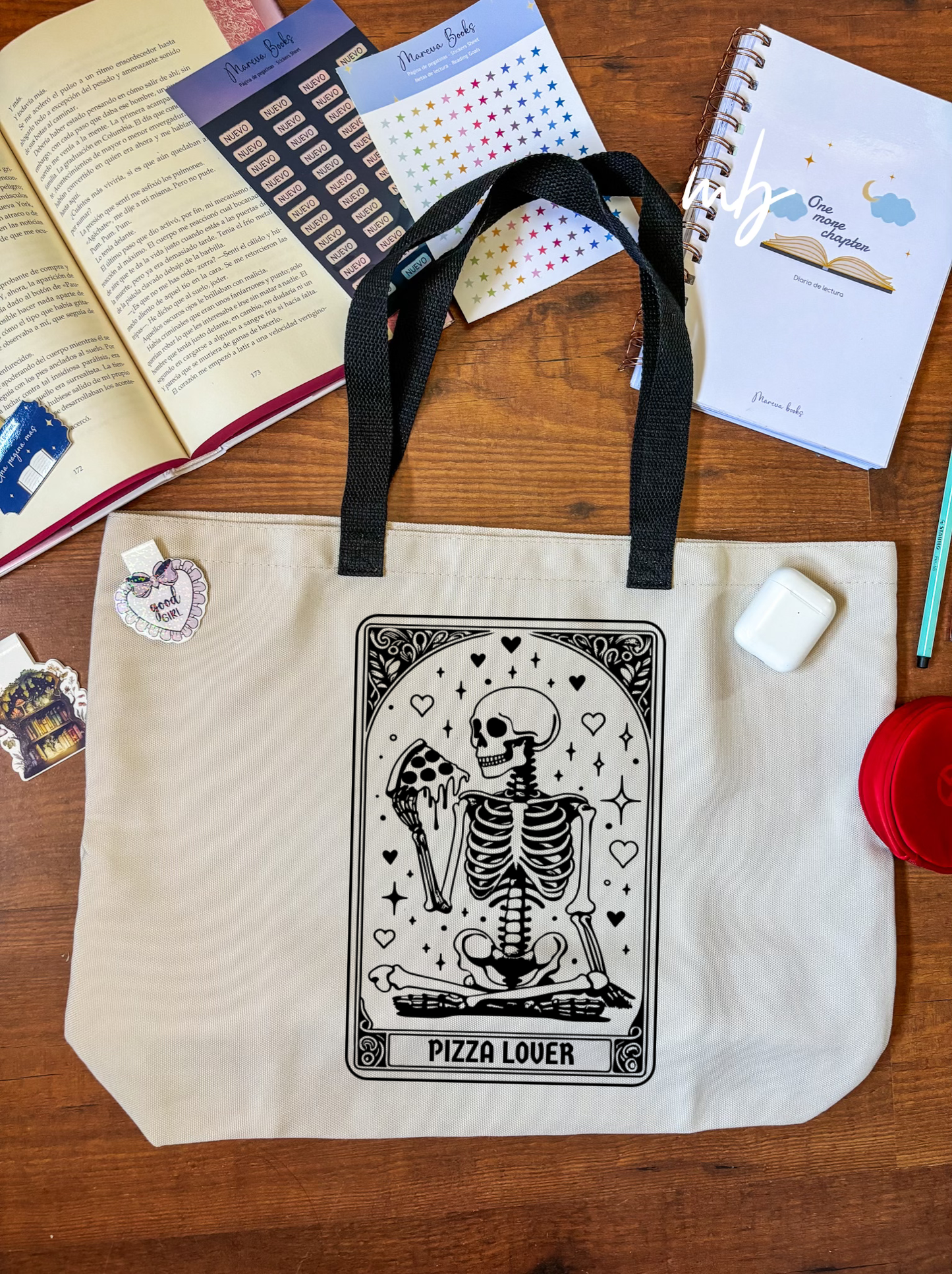 NUEVA Pizza Lover Tarot Tote bag grande, personalizable