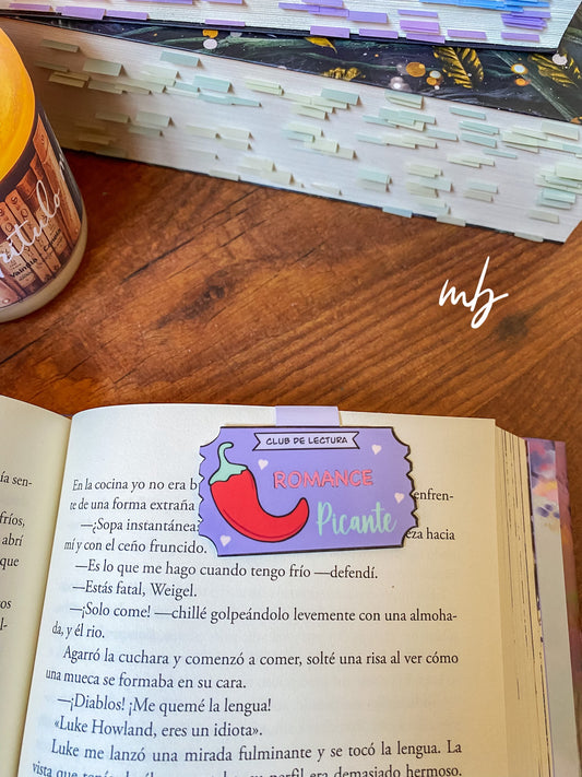 Romance Picante Club de lectura BOOKMARK