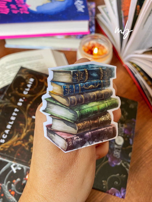 6 BOOKS STICKER , DARK ACADEMIA