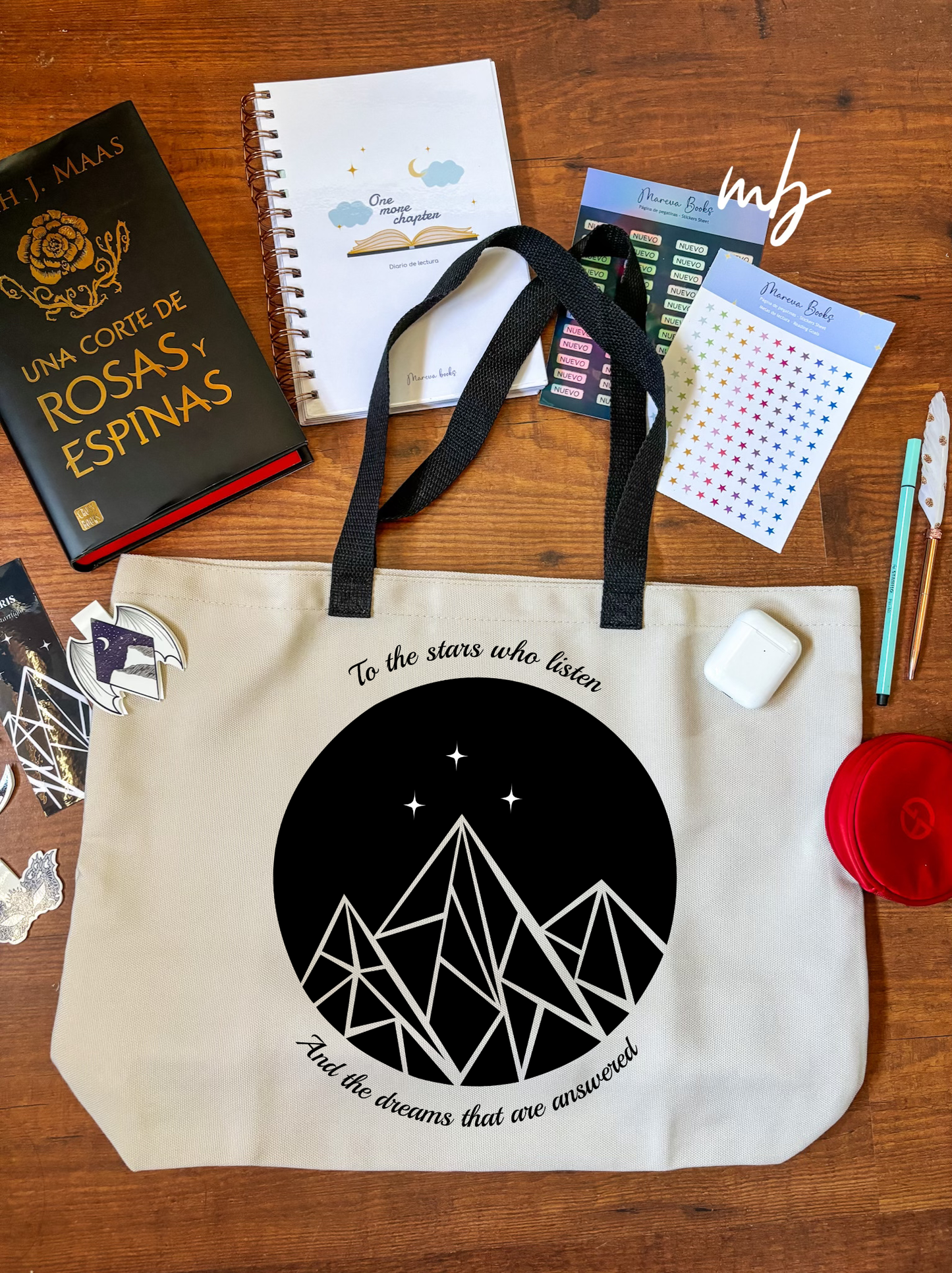 To the stars who listen Tote bag grande, Velaris , Acotar, Sarah J Maas