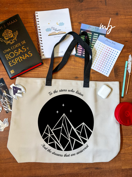 To the stars who listen Large Tote bag , Velaris , Acotar, Sarah J Maas