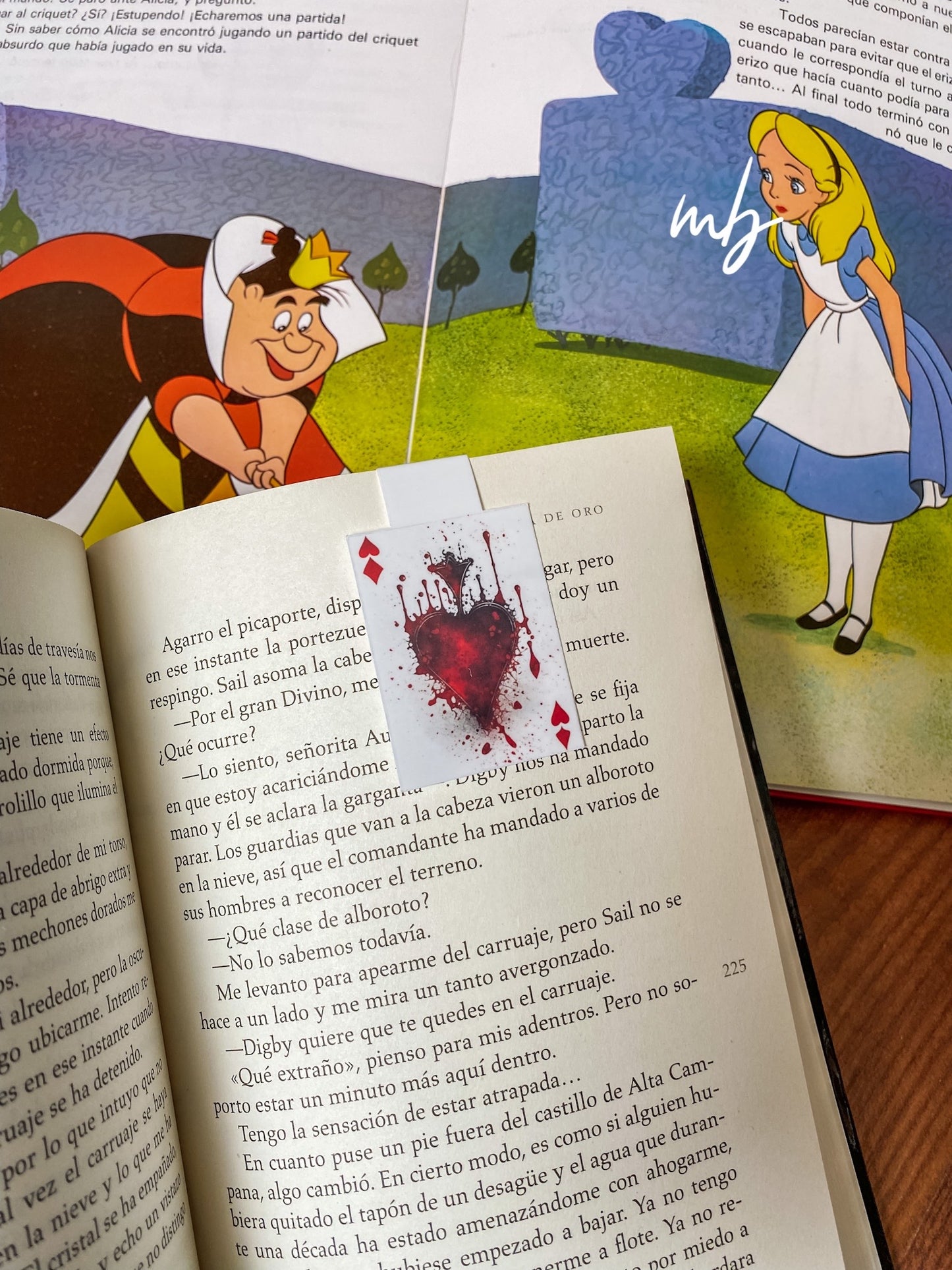 ACE OF HEARTS CARD BOOKMARK, ALICE IN WONDERLAND