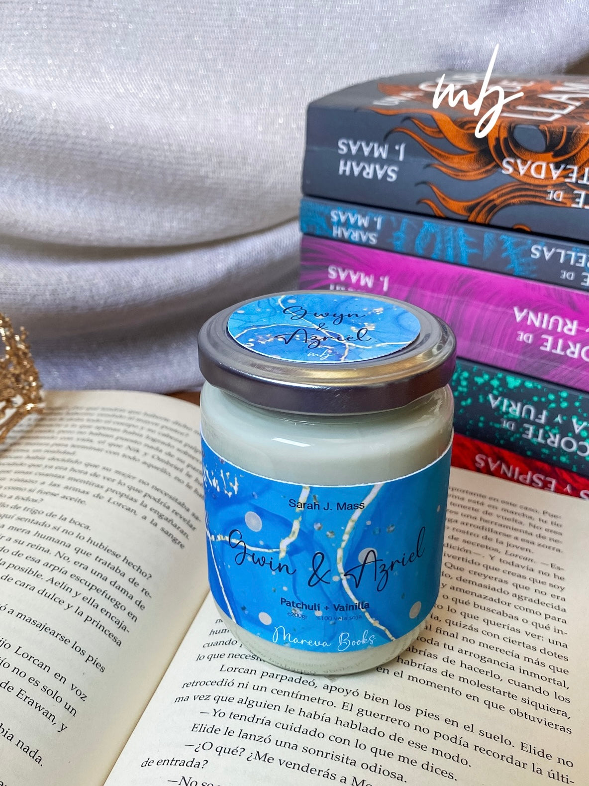 Gwin and Azriel, Handmade natural soy candle, ACOTAR , Sarah J. Maas