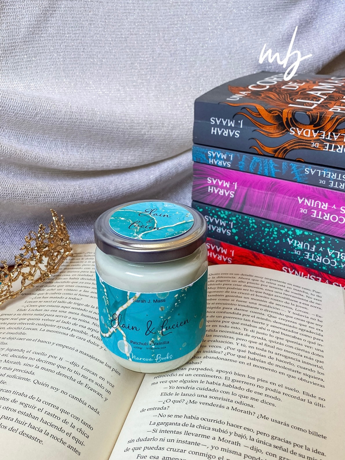 Elain and Lucien, Handmade natural soy candle, ACOTAR , Sarah J. Maas