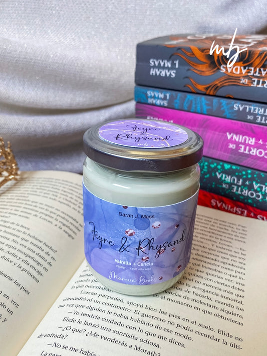 Feyre and Rhysand, Handmade natural soy candle, ACOTAR , Sarah J. Maas