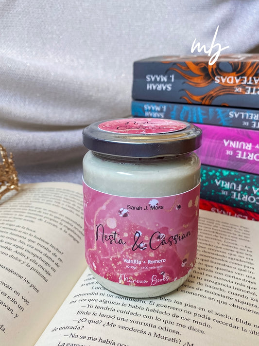 Nesta and Cassian, Handmade natural soy candle, ACOTAR , Sarah J. Maas