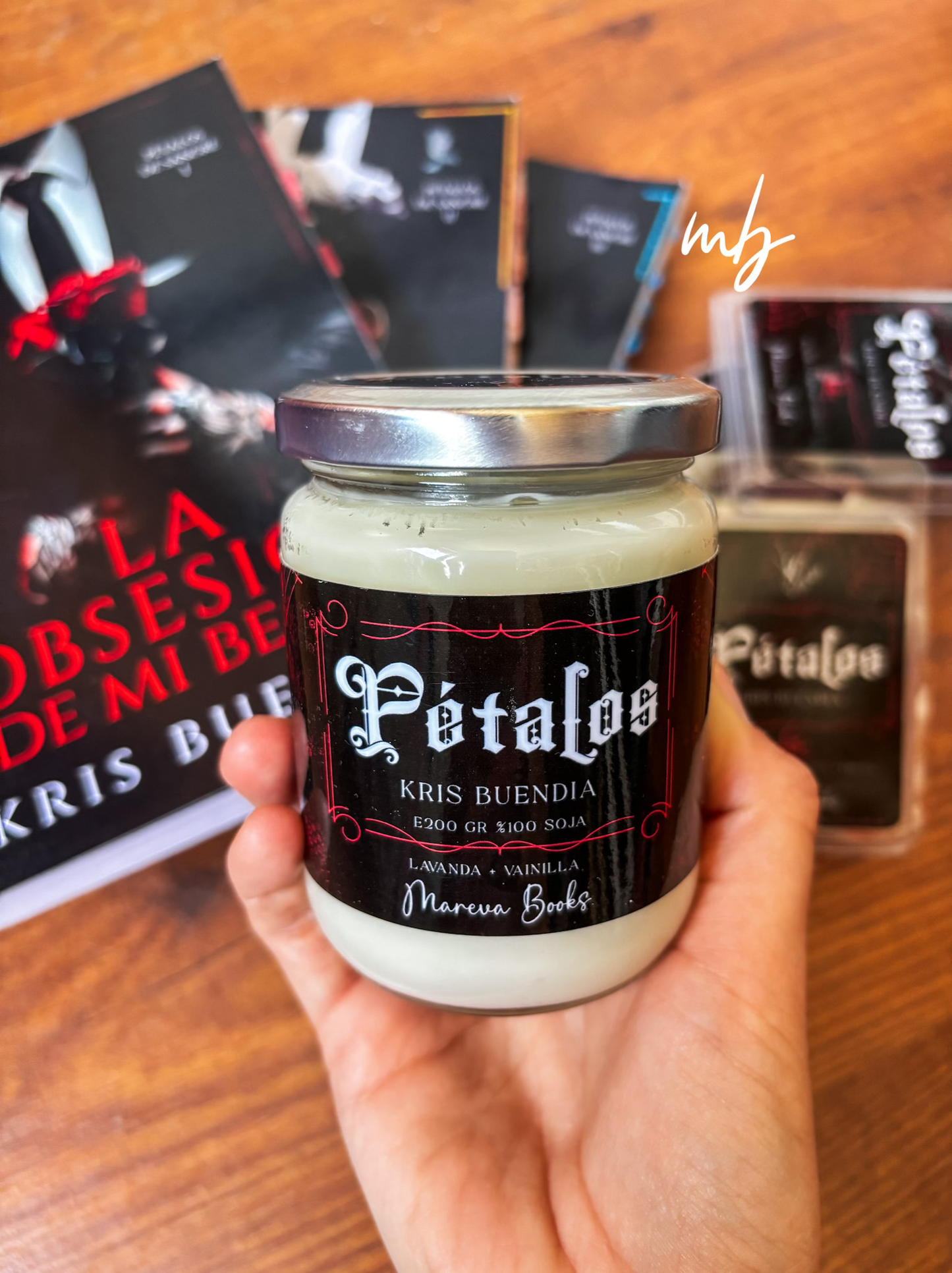 Petals, Kris Buendia official candle by Mareva Books. EXCLUSIVE