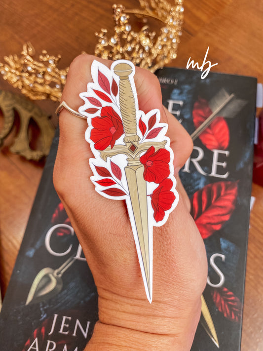 POPPY'S DAGGER COLOR STICKER WATERPROOF, FROM BLOOD AND ASH , JENNIFER L. ARMENTROUT