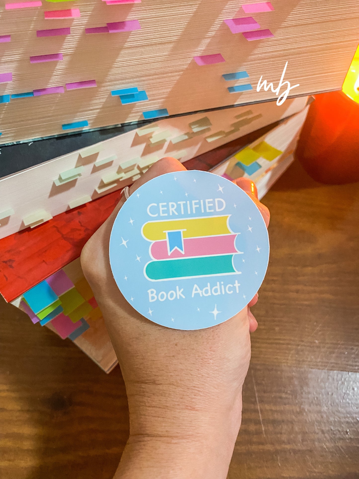 CERTIFIED BOOK ADDICT STICKER WATERPROOF