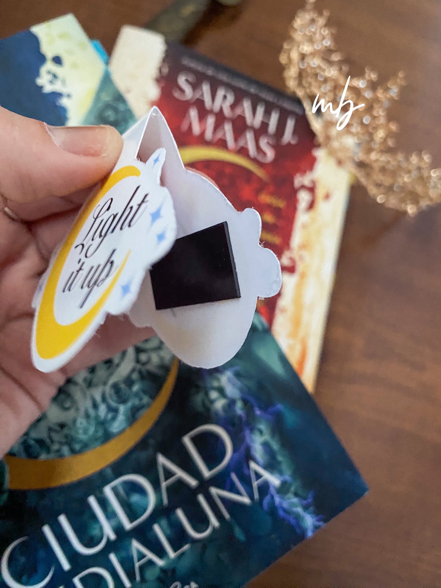 LIGHT IT UP BOOKMARK , CRESCENT CITY , SARAH J MASS