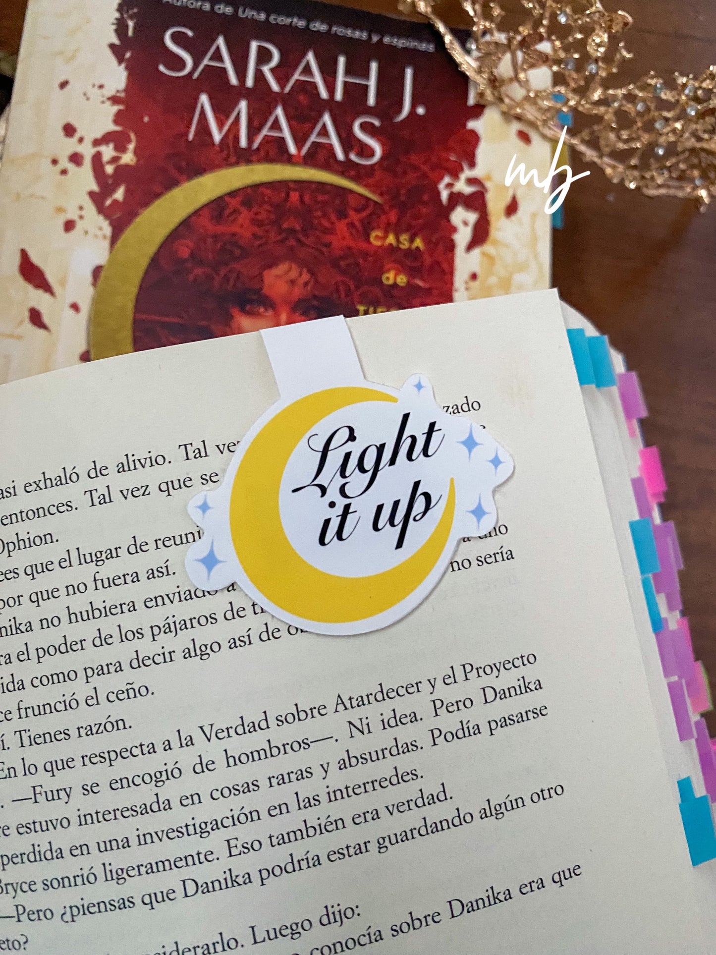 LIGHT IT UP BOOKMARK , CRESCENT CITY , SARAH J MASS